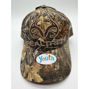 Realtree Camo Antlers Trucker Hat Youth Mesh Snap Back New With Tags 0159